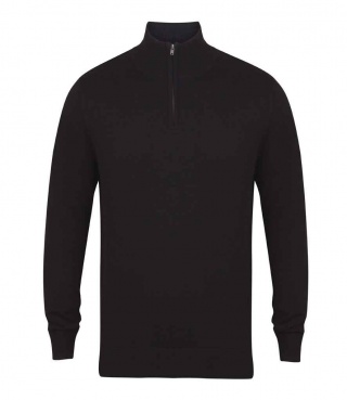 Henbury H729 Zip Neck Sweater